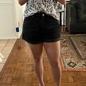 H&M Black Denim Shorts